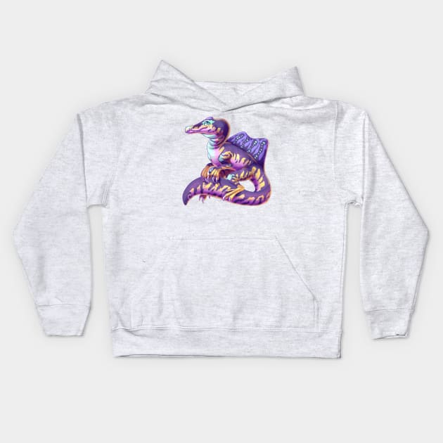 Pastel Spinosaurus Kids Hoodie by cometkins